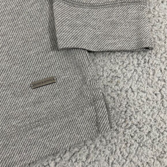 Rodd & Gunn 1/4 Zip Sweater  Men L Gray Long Sleeve Elbow Pads Pullover - Picture 2 of 10
